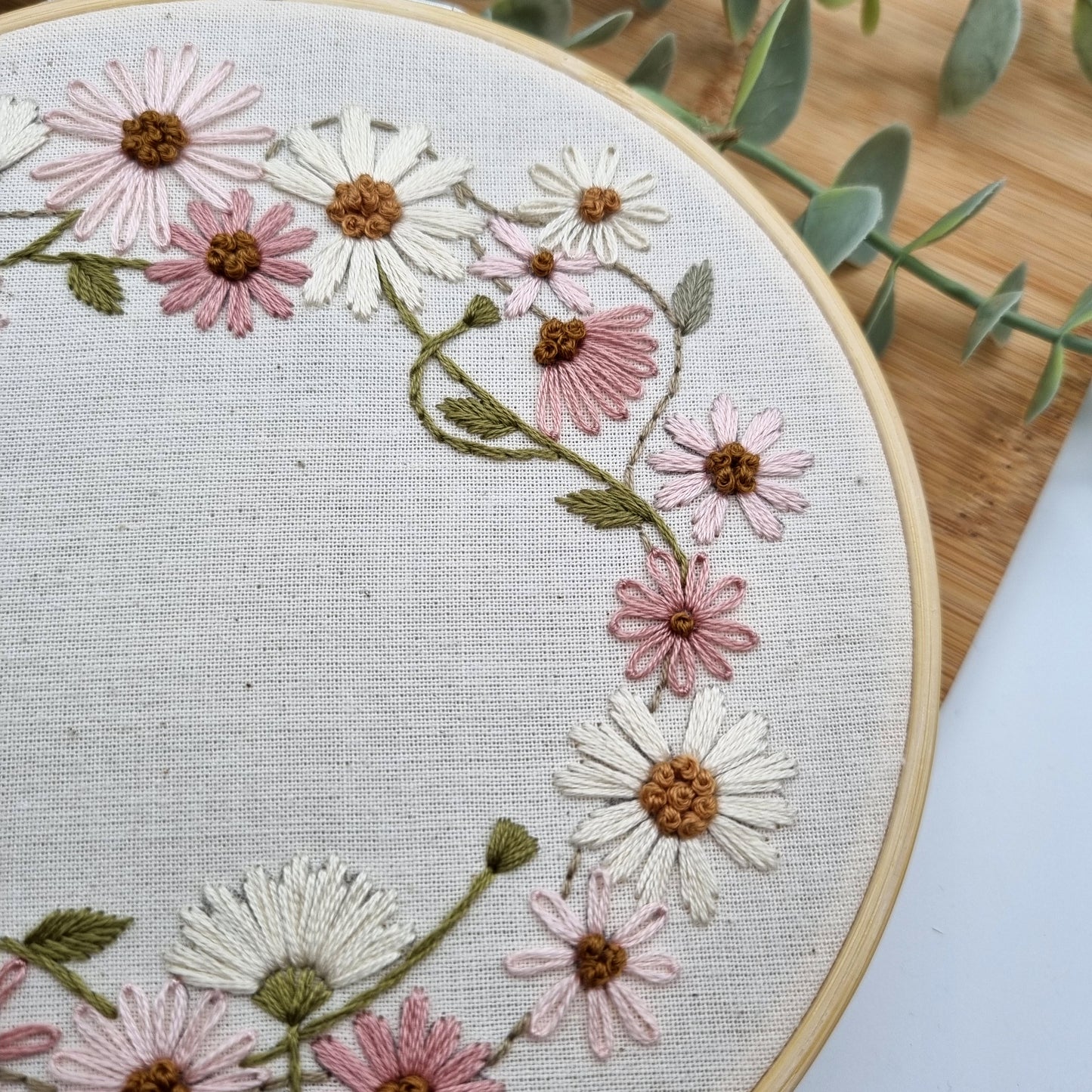 Daisy Chain Wreath Embroidery Kit