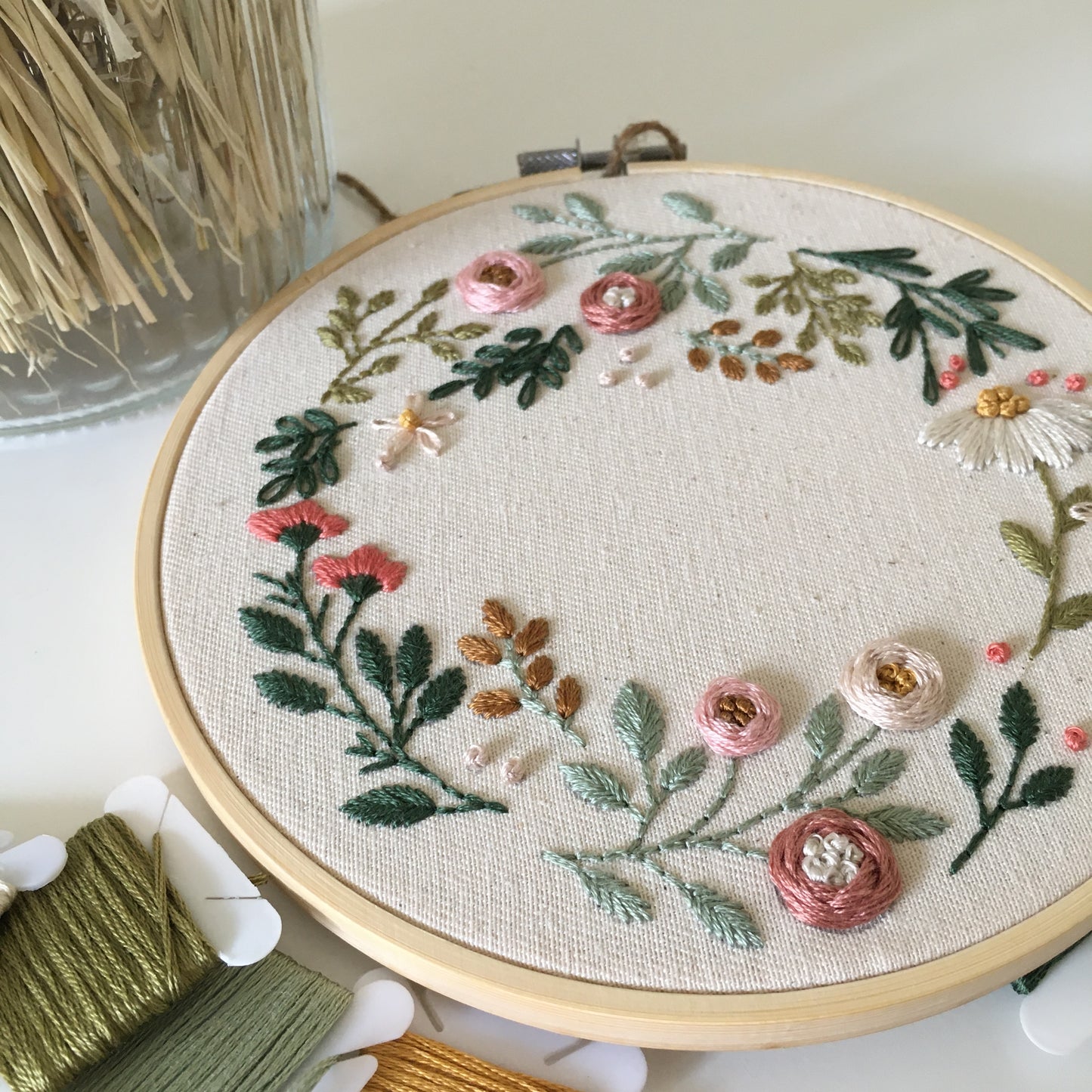 Wildflower Wreath Embroidery Kit