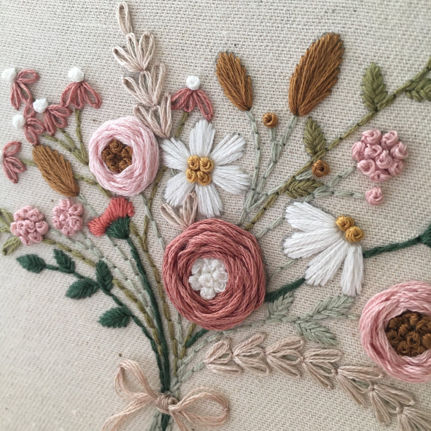 Wildflower Bouquet Embroidery Kit