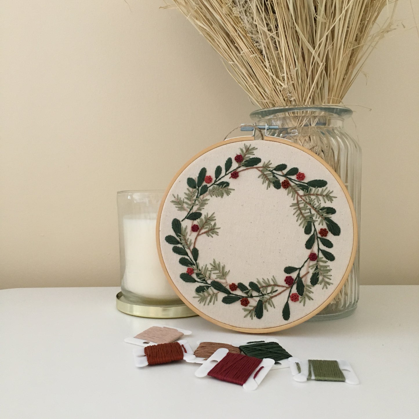 Winter Wreath Embroidery Kit