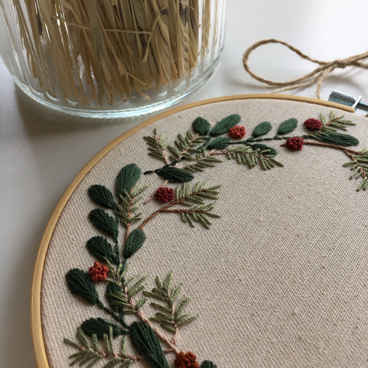 Winter Wreath Embroidery Kit