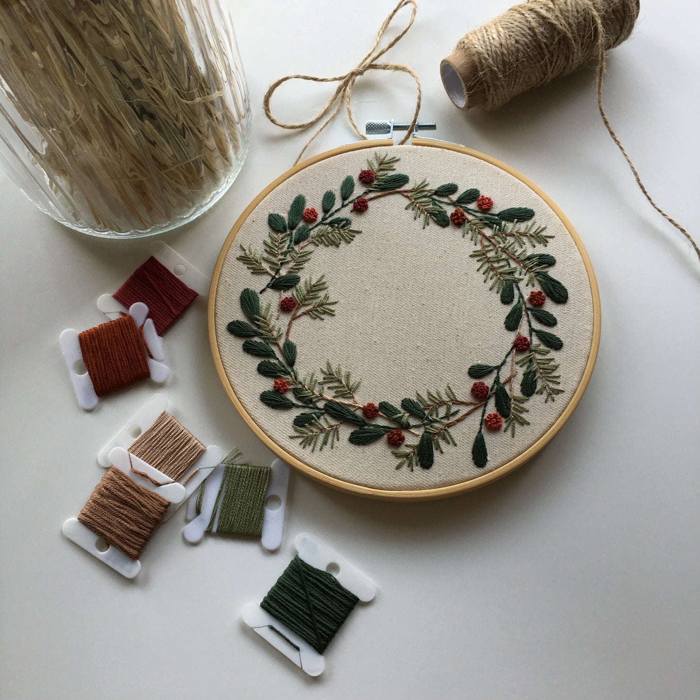 Winter Wreath Embroidery Kit