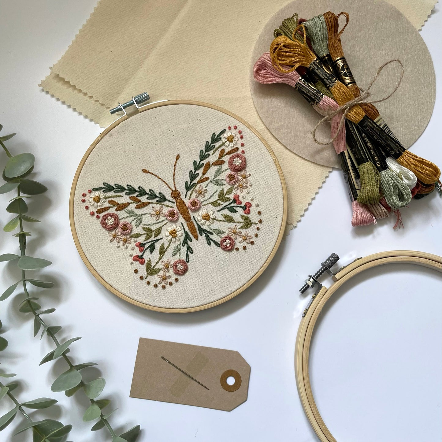 Wildflower Butterfly Embroidery Kit