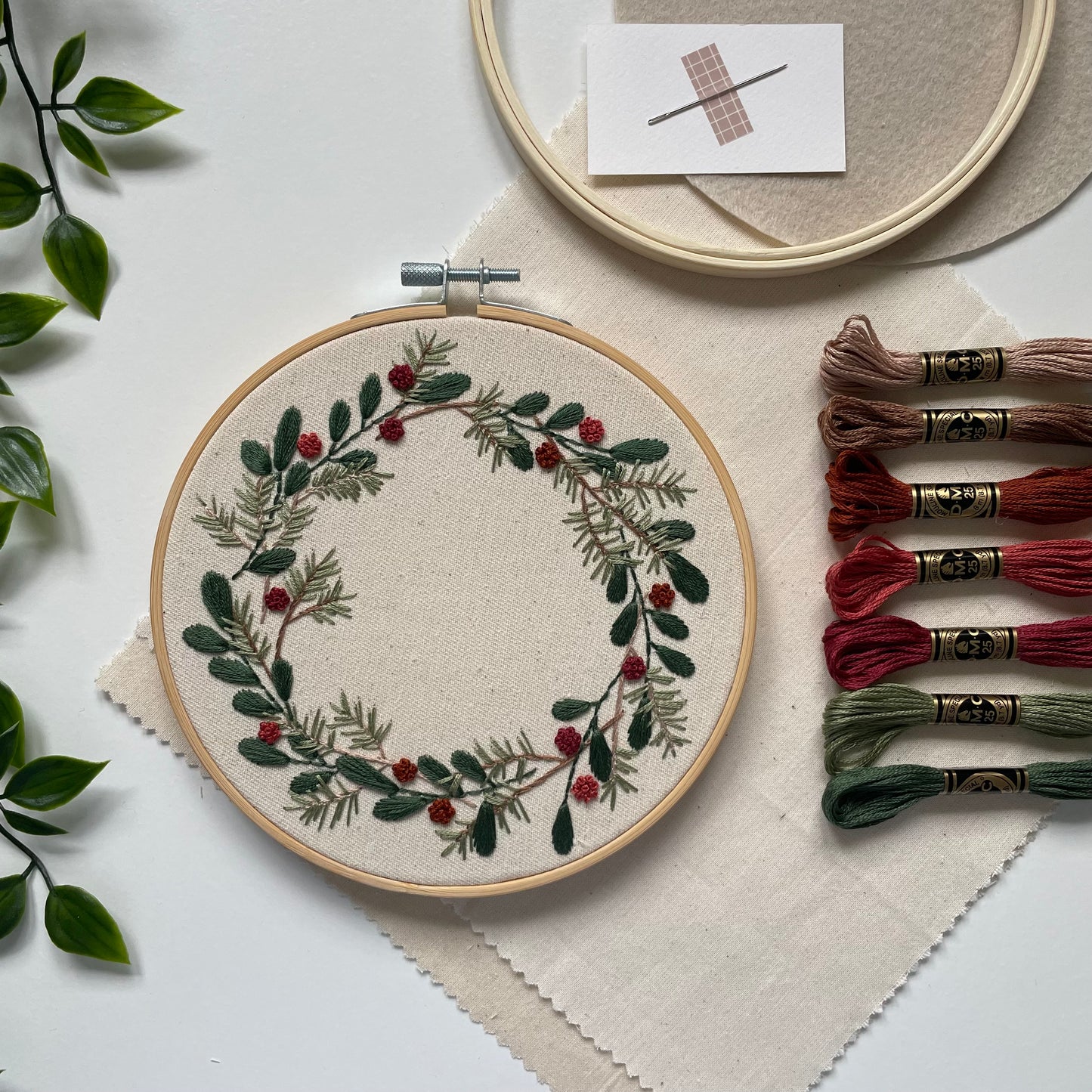 Winter Wreath Embroidery Kit