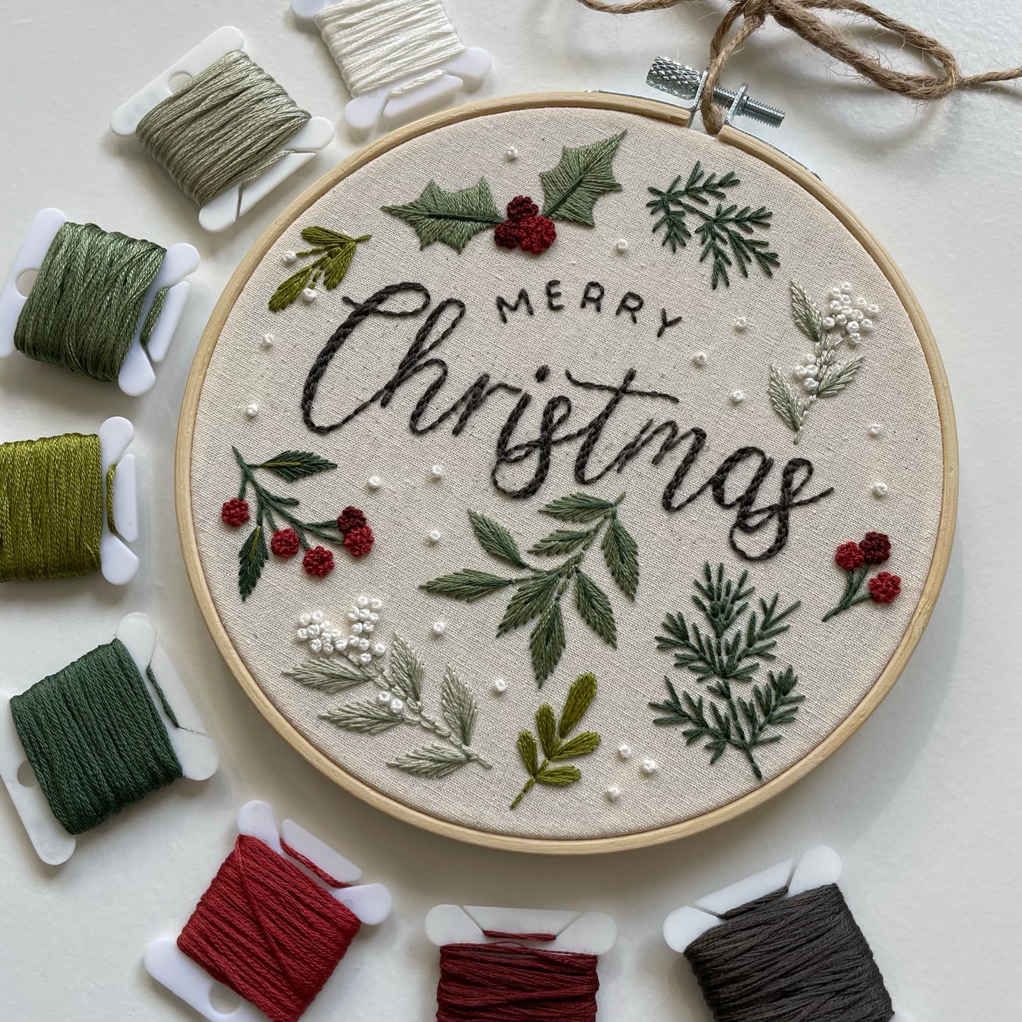 Merry Christmas Embroidery Kit