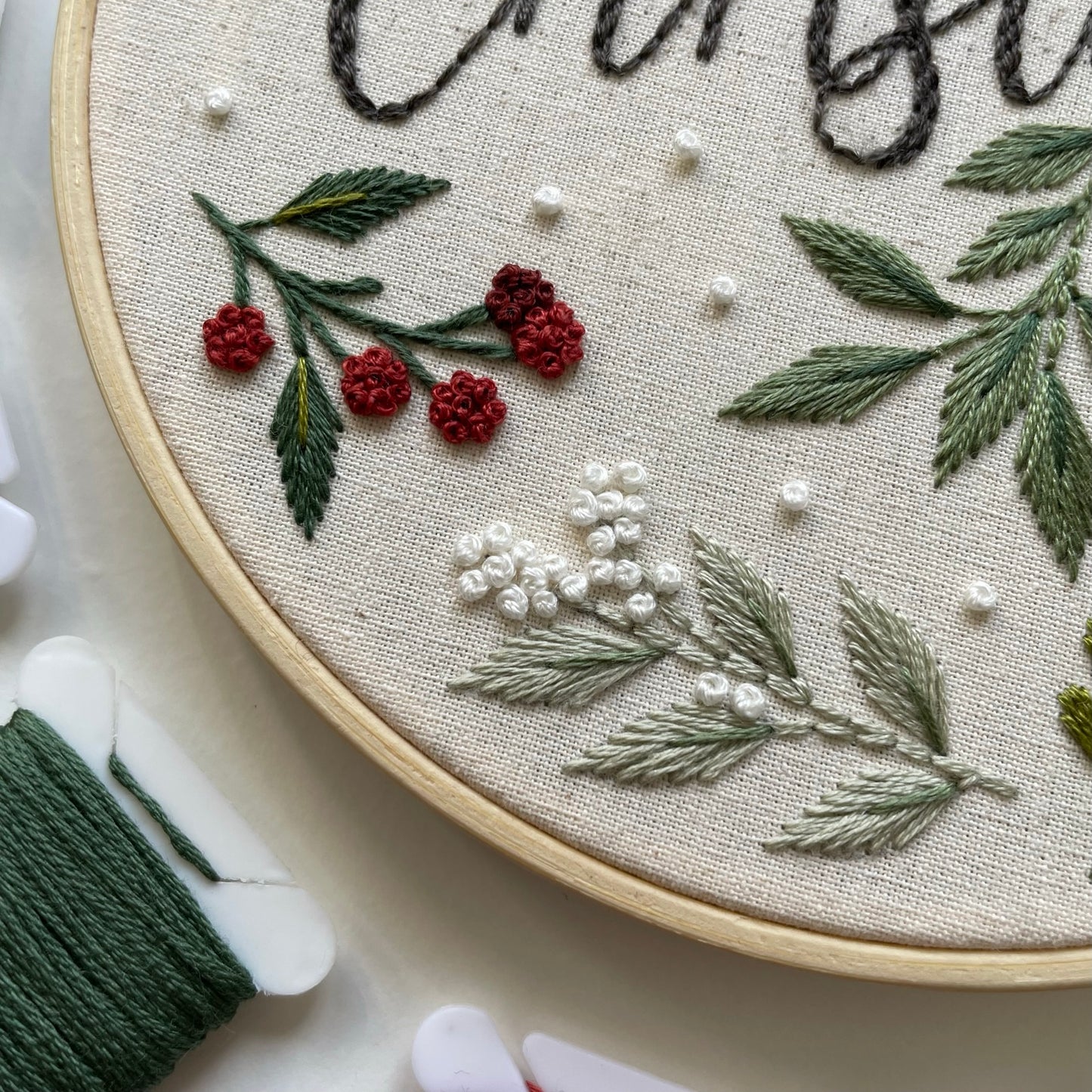 Merry Christmas Embroidery Kit