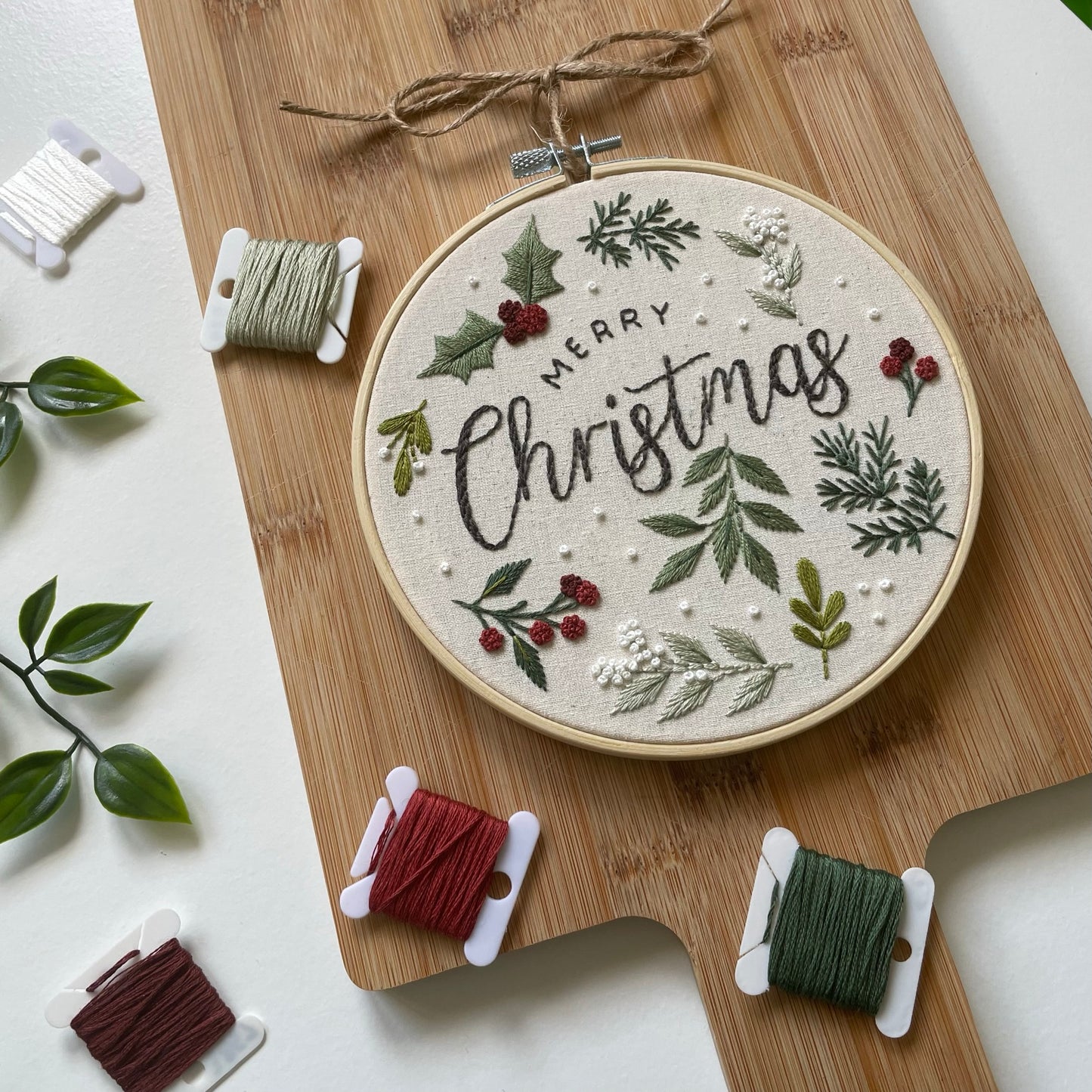 Merry Christmas Embroidery Kit