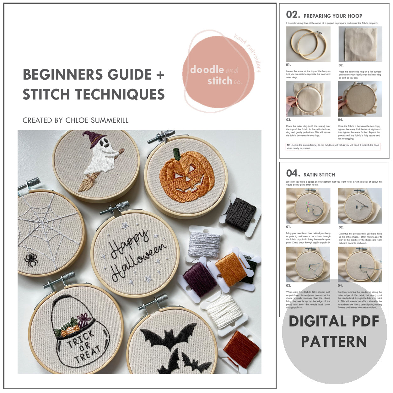 Halloween Ornaments Collection Digital Pattern