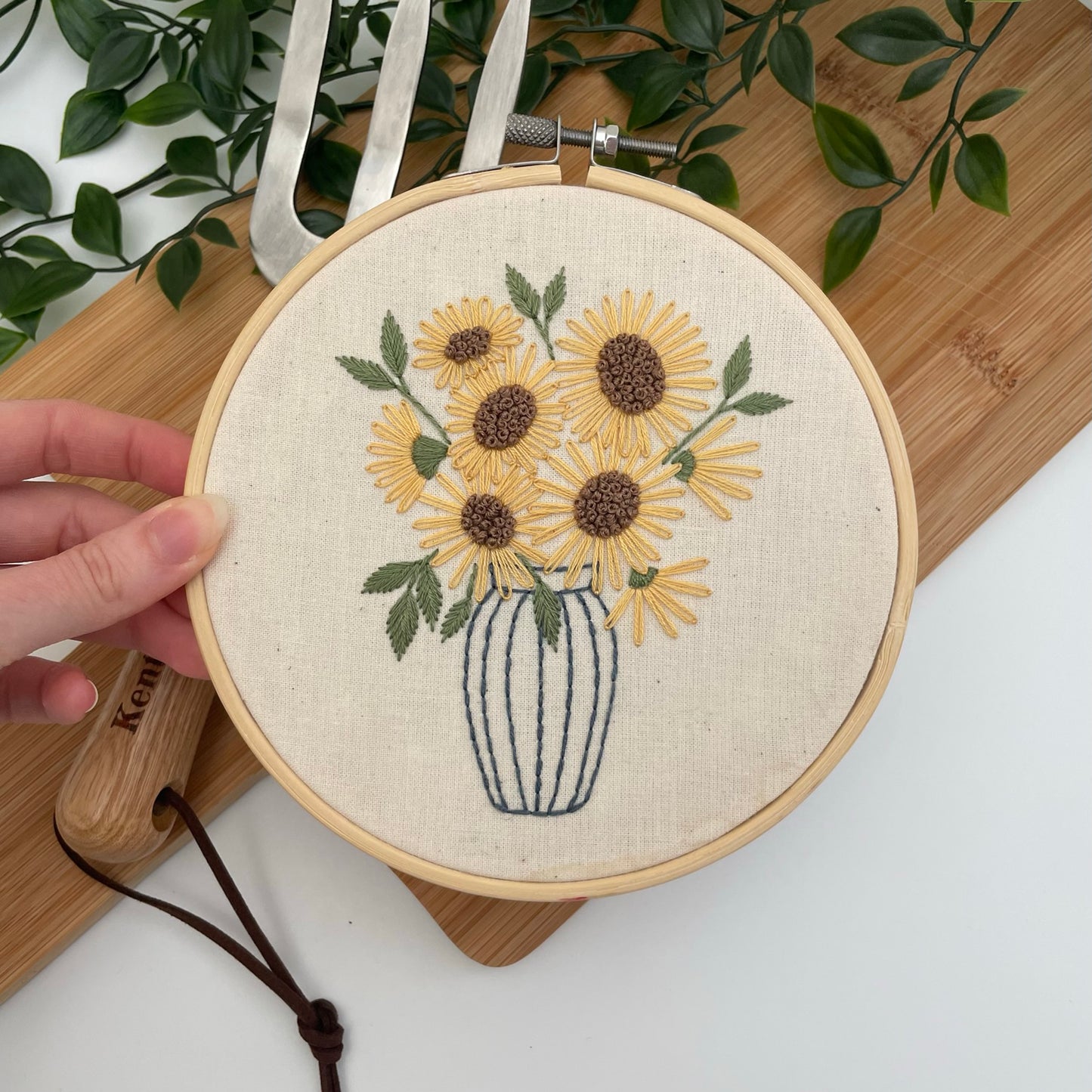 Sunflower Bouquet Vase Digital Pattern