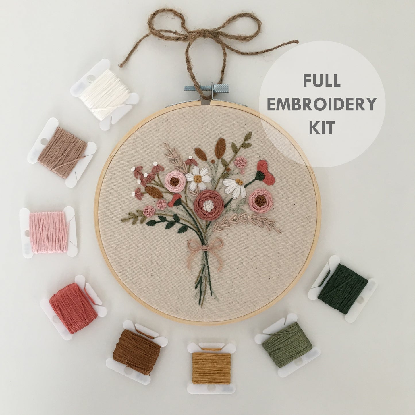 Wildflower Bouquet Embroidery Kit