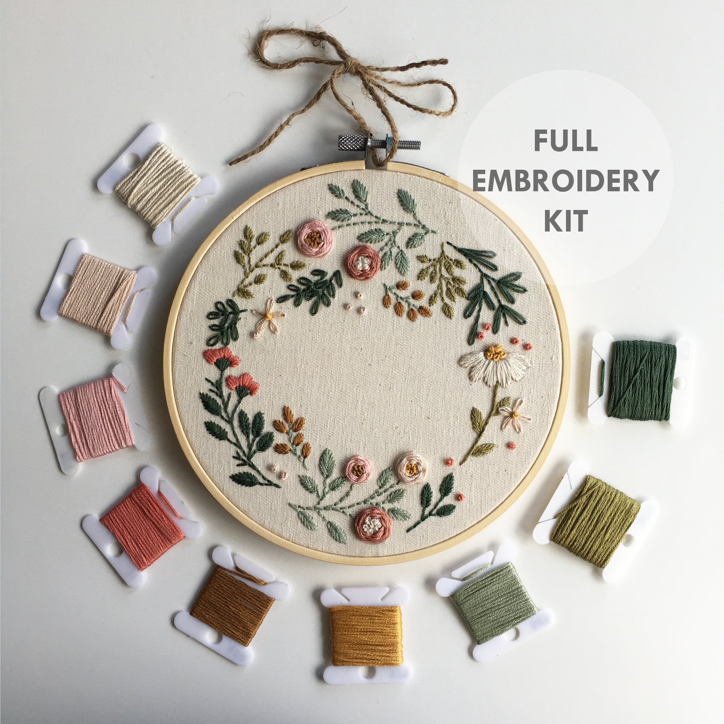 Wildflower Wreath Embroidery Kit