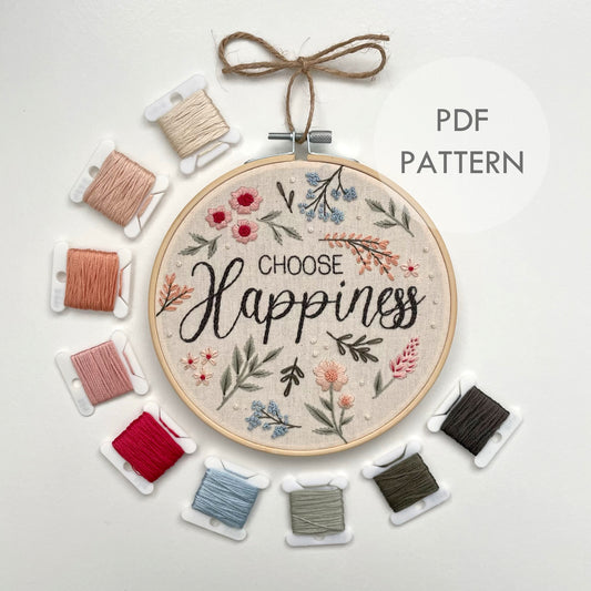 Choose Happiness Digital Pattern