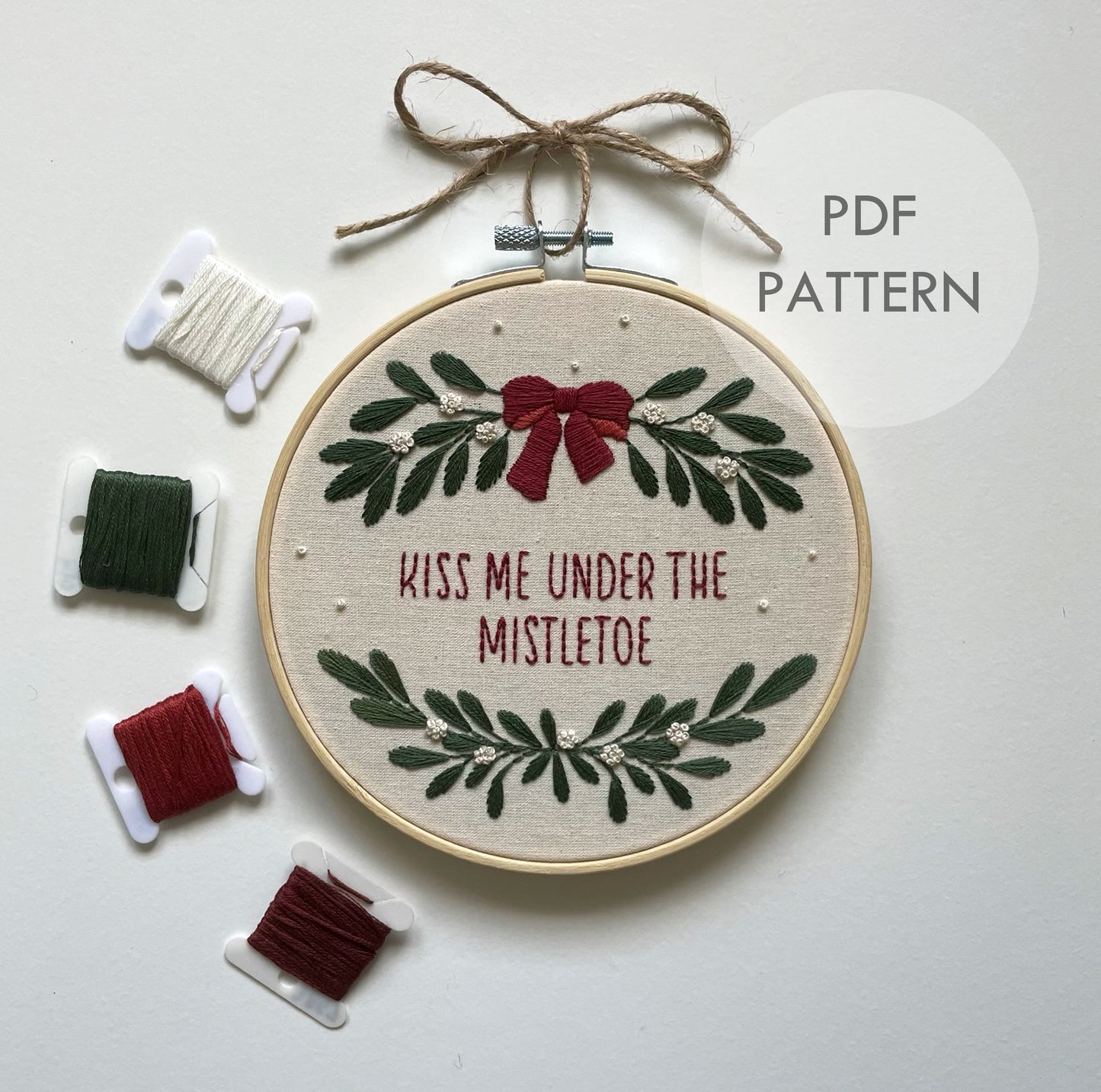 Christmas Mistletoe Kisses Digital Pattern