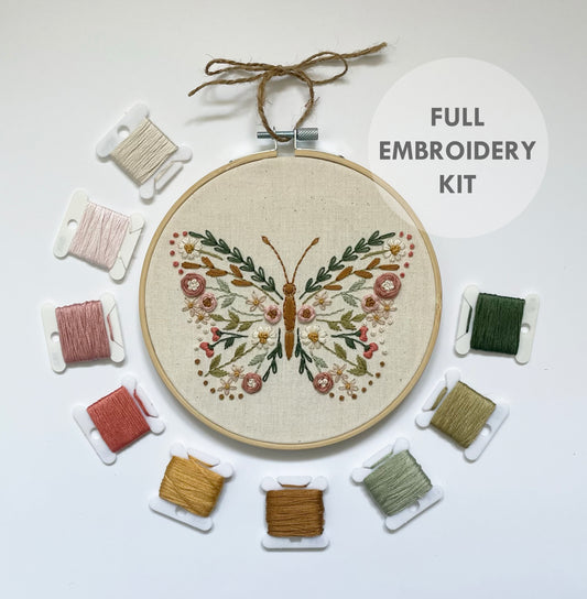 Wildflower Butterfly Embroidery Kit